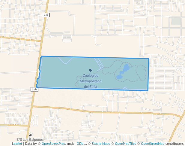 walking in Parque y Zoológico del Sur map in Maracaibo