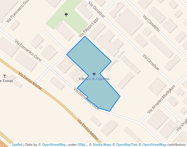 walking in Il Bosco di Topolino map in Senigallia