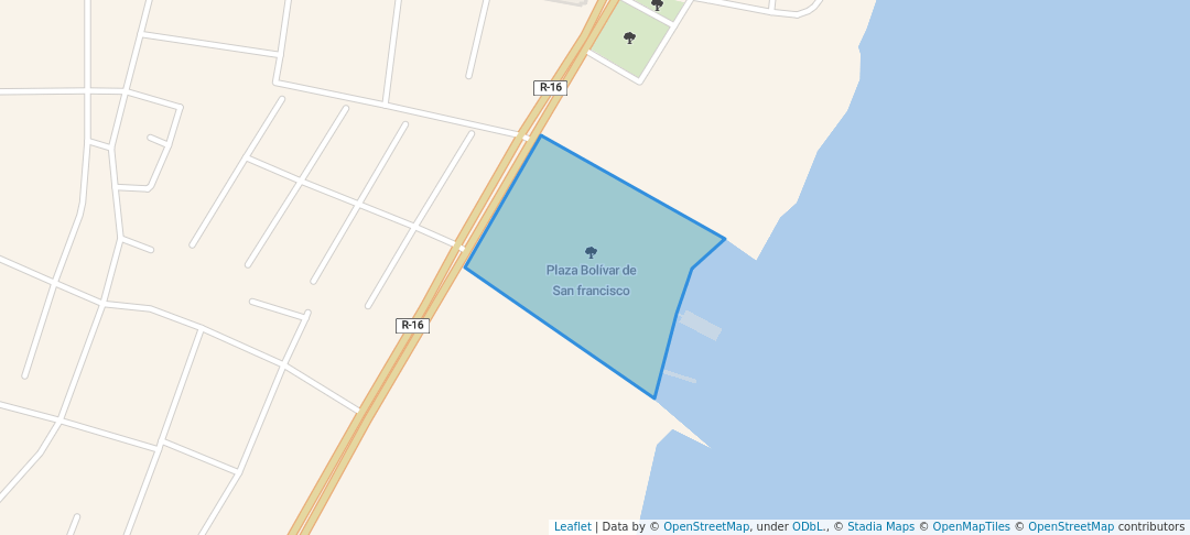 walking in Plaza Bolívar de San francisco map in Maracaibo