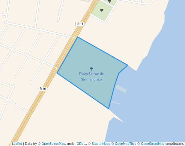 walking in Plaza Bolívar de San francisco map in Maracaibo