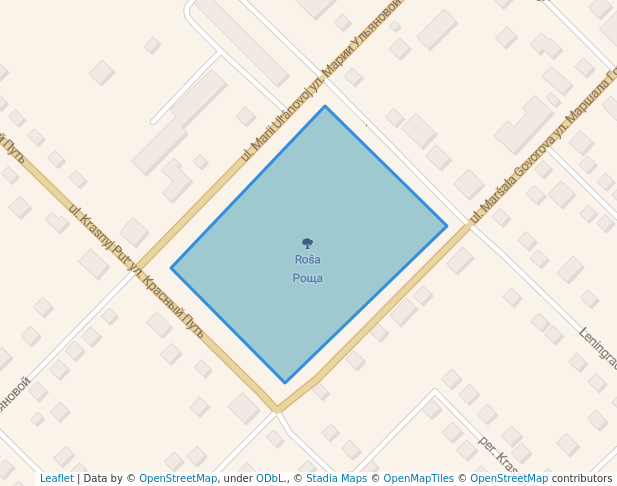 walking in Роща map in Irkutsk