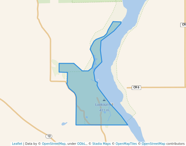 walking in Ponca State Park map in Ponca