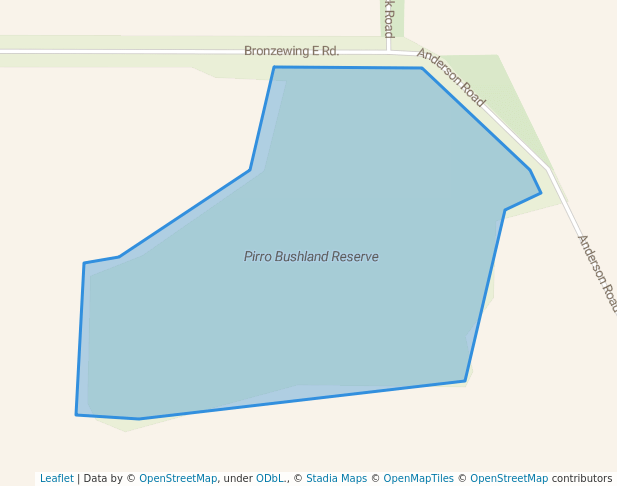 walking in Pirro Bushland Reserve map in Ouyen
