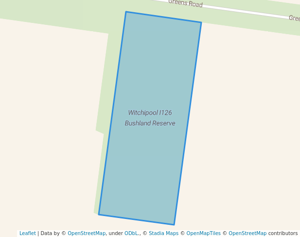 walking in Witchipool I126 Bushland Reserve map in Laen