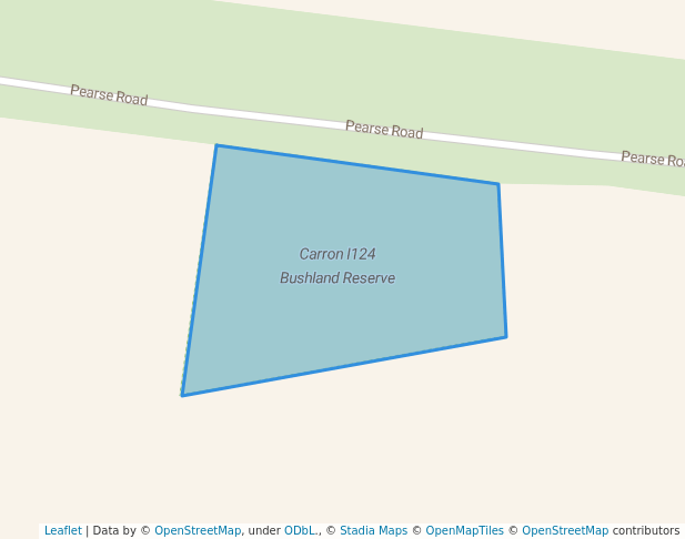 walking in Carron I124 Bushland Reserve map in Laen