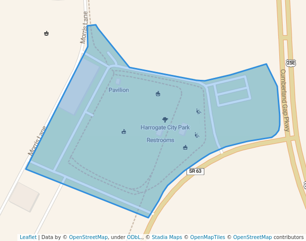 Harrogate City Park in Harrogate | Map and Routes