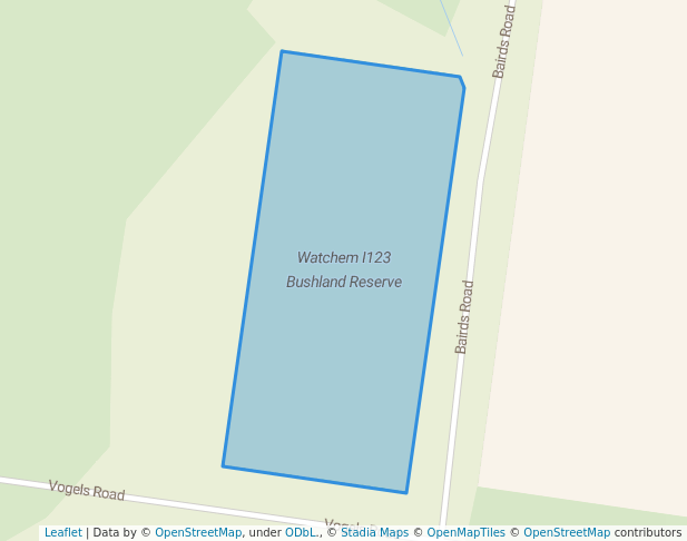 walking in Watchem I123 Bushland Reserve map in Warmur