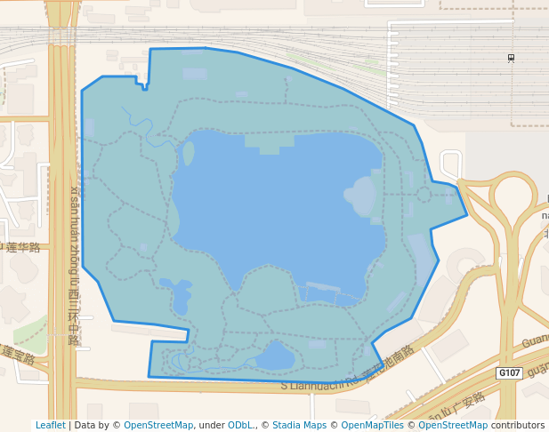 walking in Lianhuachi Park map in Beijing