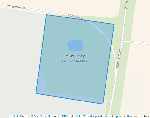 walking in Round Swamp Bushland Reserve map in Curyo