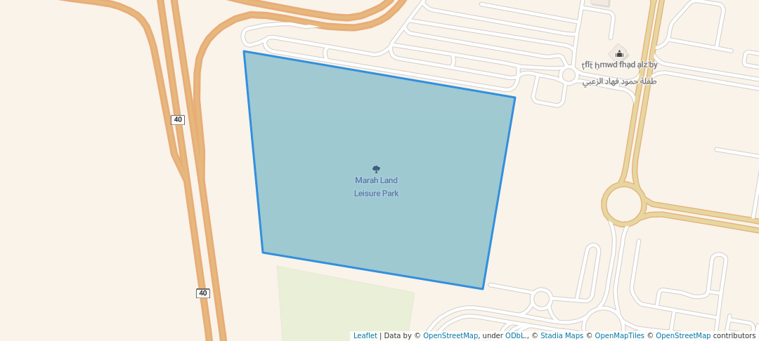 walking in Marah Land Leisure Park map in Ahmadi