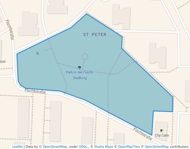 walking in Park in der Fischl-Siedlung map in Klagenfurt am Wörthersee