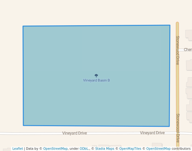 walking in Vineyard Basin B map in Los Banos