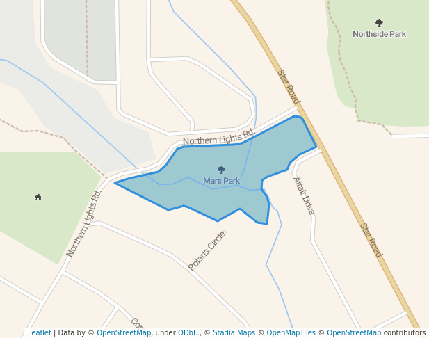 walking in Mars Park map in Livingston