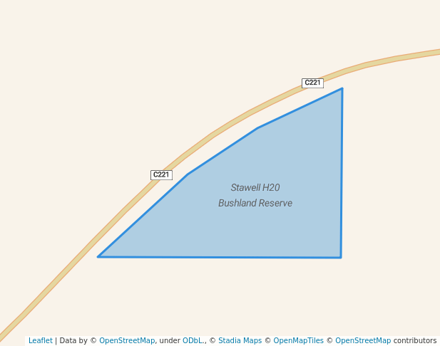 walking in Stawell H20 Bushland Reserve map in Navarre