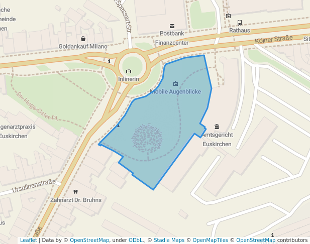 walking in Nikolaus-Groß-Platz map in Euskirchen