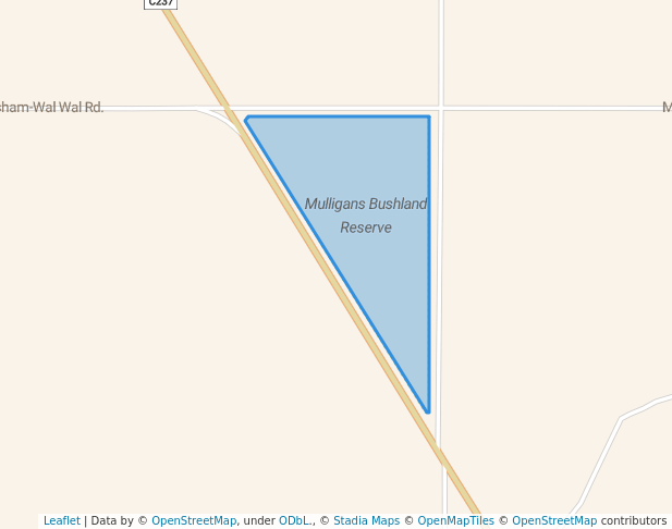 walking in Mulligans Bushland Reserve map in Lubeck