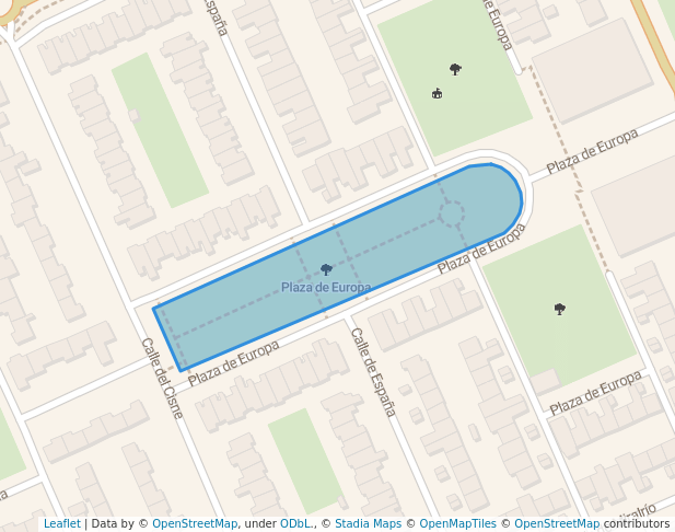 walking in Plaza de Europa map in Rivas-Vaciamadrid
