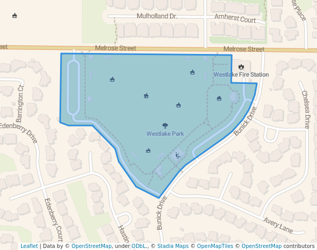 walking in Westlake Park map in Lake Oswego