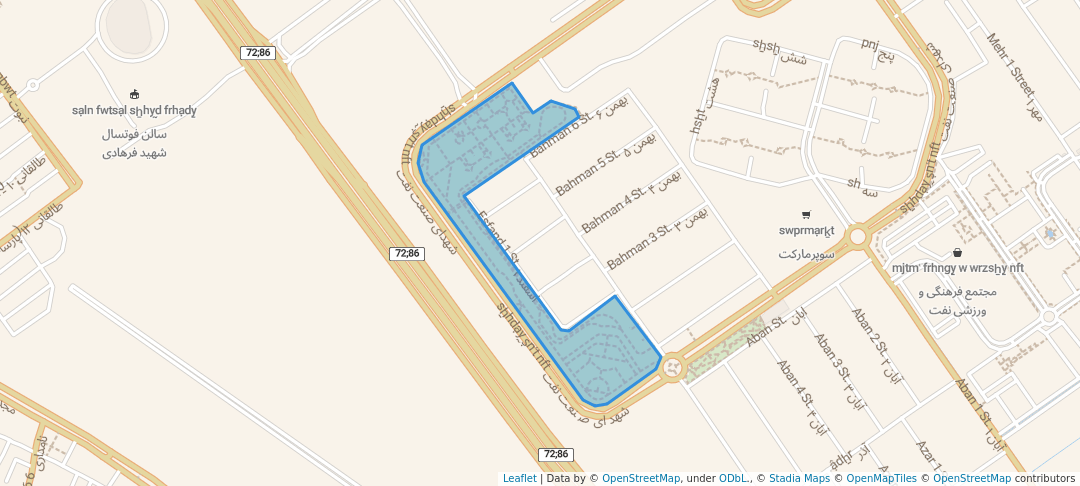 walking in پارک فاز ۶ map in Ahvaz