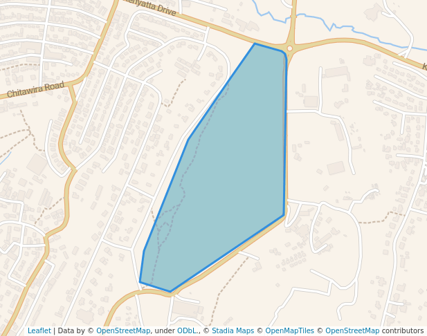 walking in Mjamba Park map in Blantyre