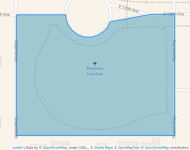 walking in Bramming Farm Park map in Thornton
