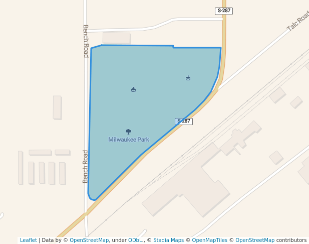 walking in Milwaukee Park map in Three Forks