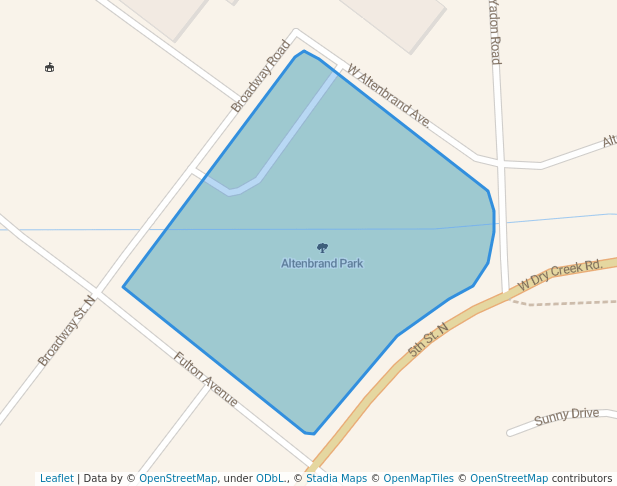 walking in Altenbrand Park map in Manhattan