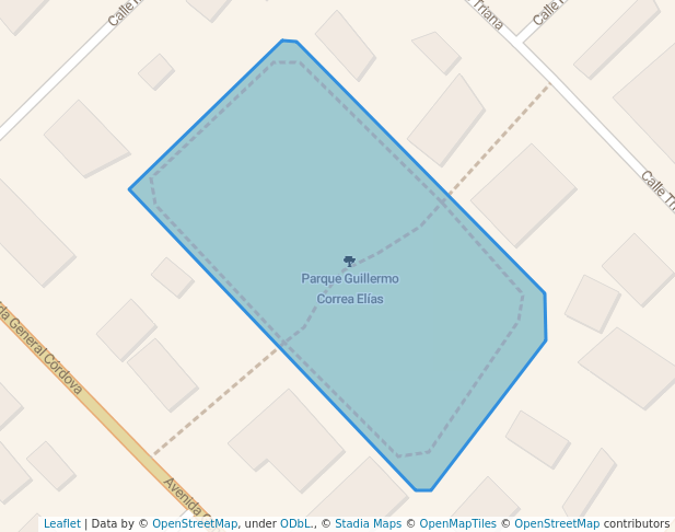 walking in Parque Guillermo Correa Elías map in Miraflores