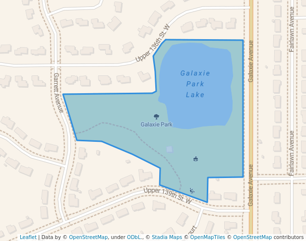 walking in Galaxie Park map in Apple Valley