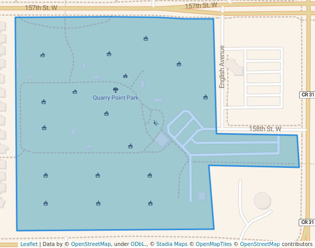 walking in Quarry Point Park map in Apple Valley
