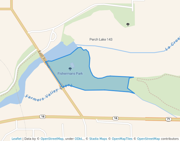 walking in Fishermans Park map in Sparta