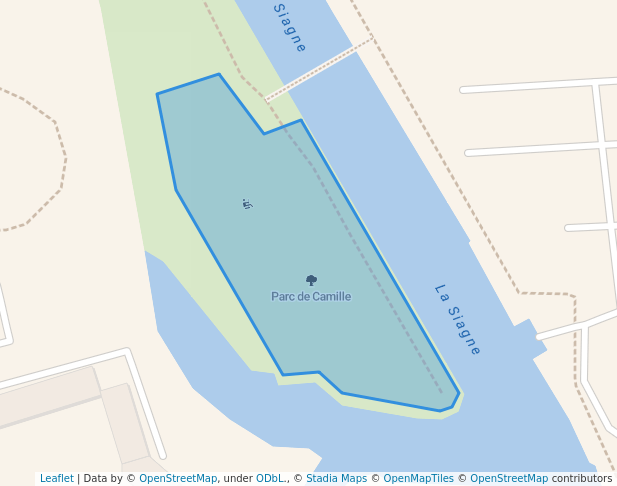 walking in Parc de Camille map in Mandelieu-la-Napoule