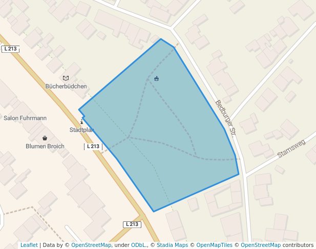 walking in Peter-Weitz-Platz map in Bergheim