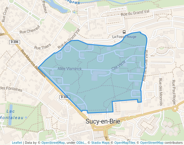 walking in Cité Verte map in Sucy-en-Brie