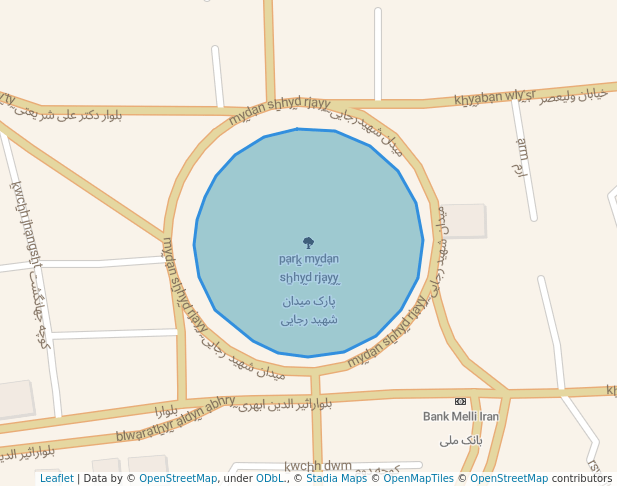 پارک میدان شهید رجایی in Abhar | Map and Routes