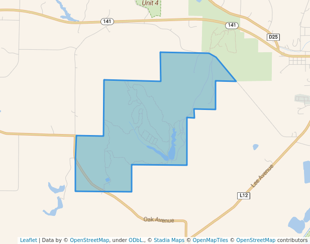 walking in Southwood Conservation Area map in Smithland