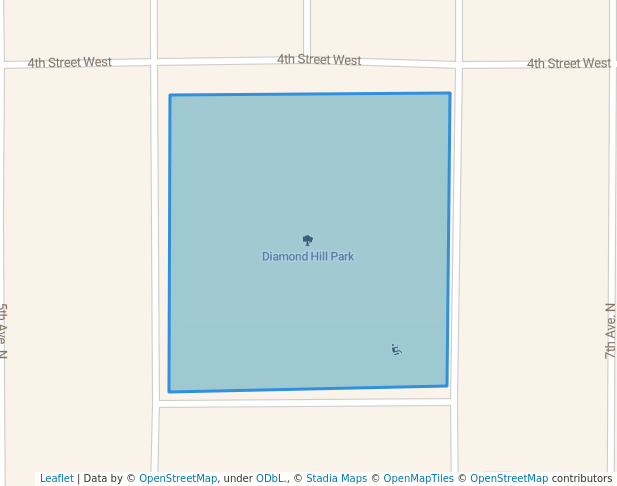 walking in Diamond Hill Park map in Warman