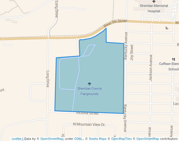 walking in Sheridan County Fairgrounds map in Sheridan
