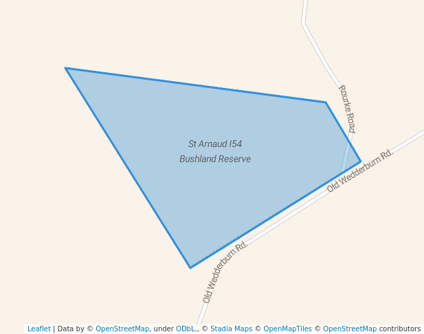 walking in St Arnaud I54 Bushland Reserve map in Gooroc