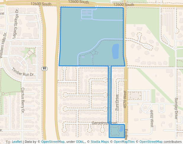 walking in Western Springs Park map in Riverton
