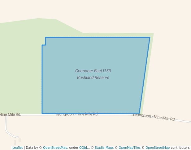walking in Coonooer East I159 Bushland Reserve map in Mysia