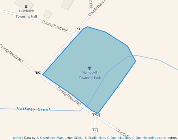 walking in Humboldt Township Park map in Champion