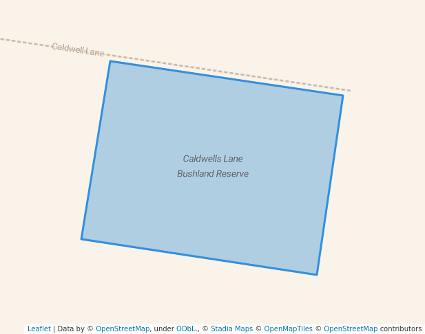 walking in Caldwells Lane Bushland Reserve map in Mysia