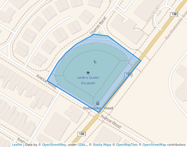 walking in Jardins Queen-Elizabeth map in Westmount