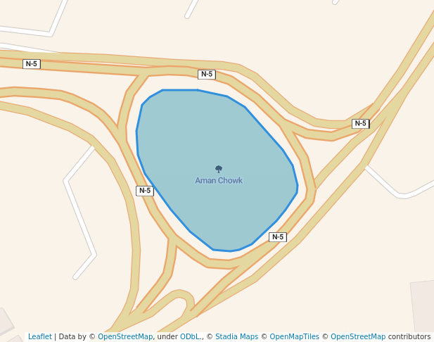 walking in Aman Chowk map in Peshawar