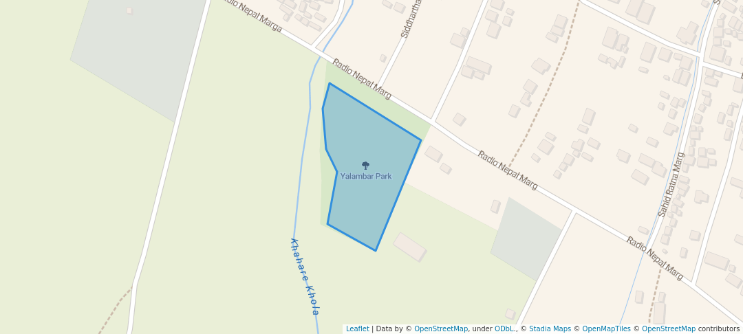 walking in Yalambar Park map in Dharan