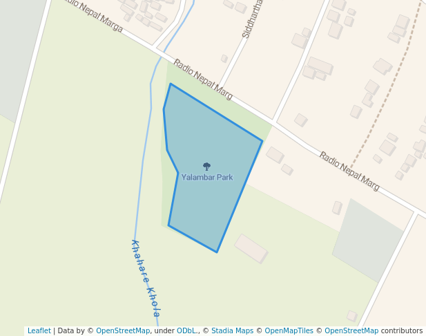 walking in Yalambar Park map in Dharan