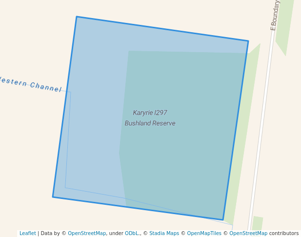 walking in Karyrie I297 Bushland Reserve map in Curyo