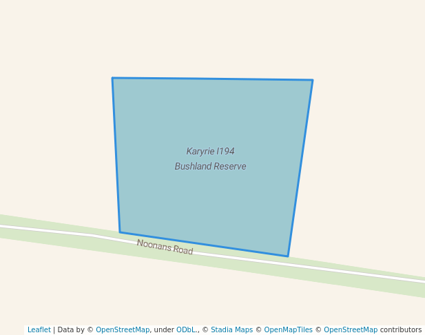 walking in Karyrie I194 Bushland Reserve map in Curyo