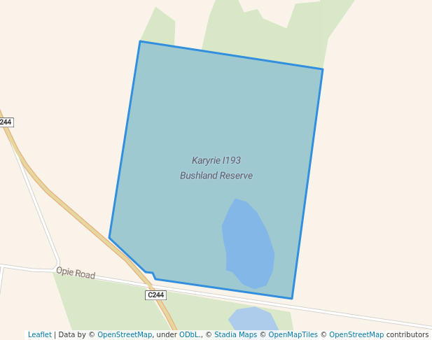 walking in Karyrie I193 Bushland Reserve map in Curyo
